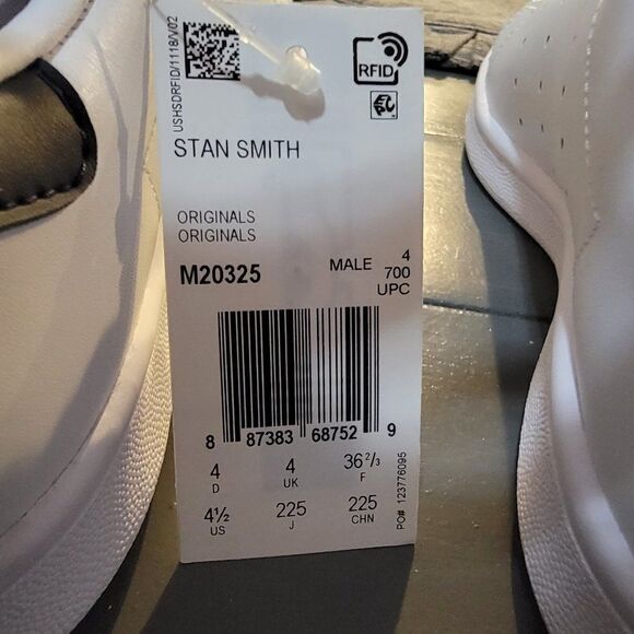 Adidas Originals Stan Smith \'\' White Black Skate Shoes M20325 (Size: US … main image 13